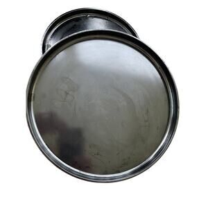 Heller Melamine Dinner Plates Vignelli Designs, MCM, black, set of 12